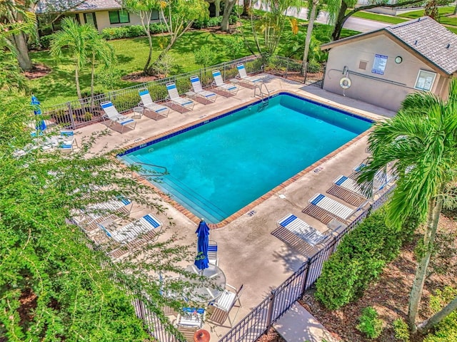 view of pool with a patio