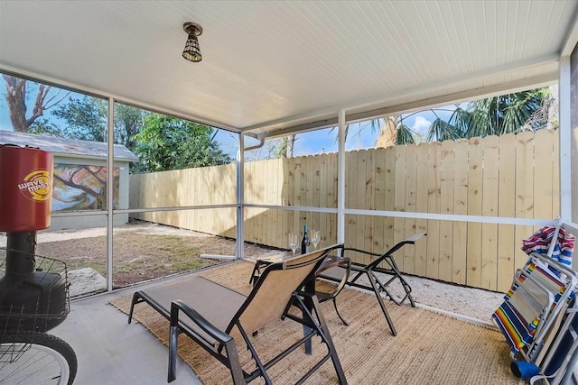 sunroom with plenty of natural light