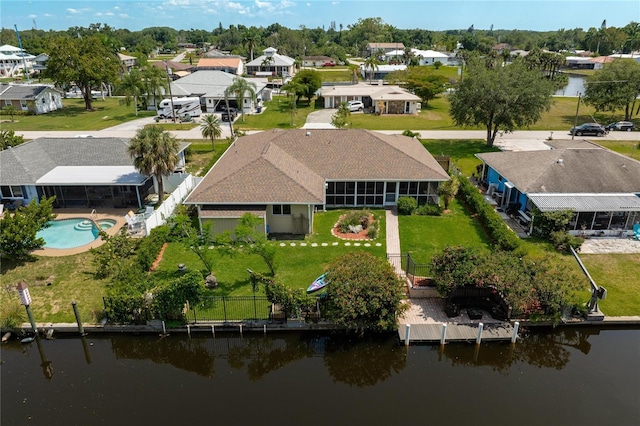 13460 Marquette Blvd, Fort Myers, FL 33905 - bird's eye view featuring a residential view and a water view