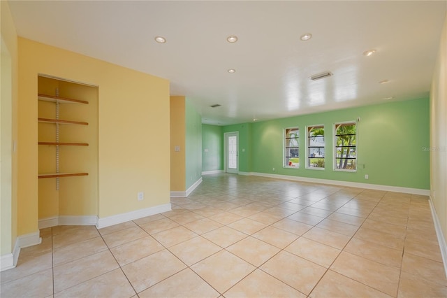 13460 Marquette Blvd, Fort Myers, FL 33905 - empty room featuring light tile patterned floors, baseboards, visible vents, and recessed lighting