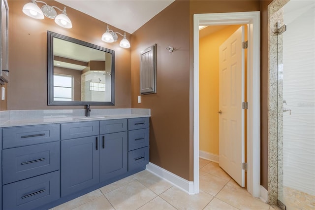 13460 Marquette Blvd, Fort Myers, FL 33905 - bathroom featuring vanity, baseboards, and tile patterned floors