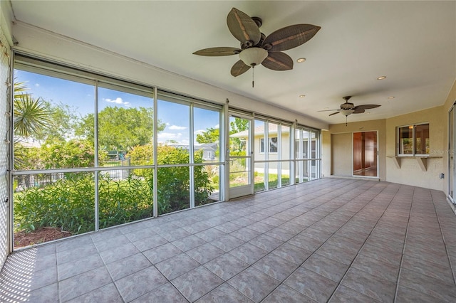 13460 Marquette Blvd, Fort Myers, FL 33905 - unfurnished sunroom with ceiling fan