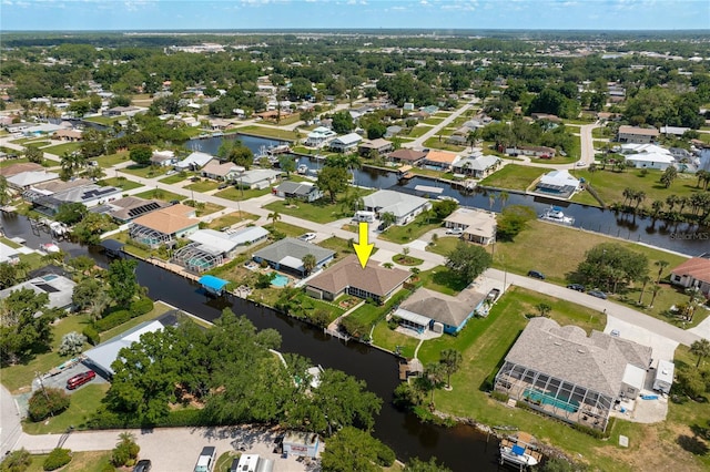 13460 Marquette Blvd, Fort Myers, FL 33905 - bird's eye view with a water view and a residential view