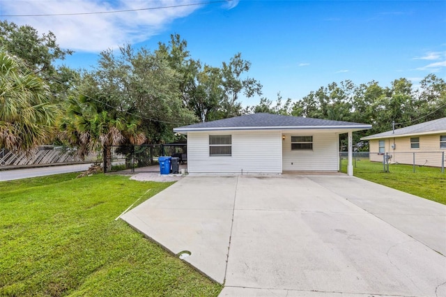 exterior space with a front yard