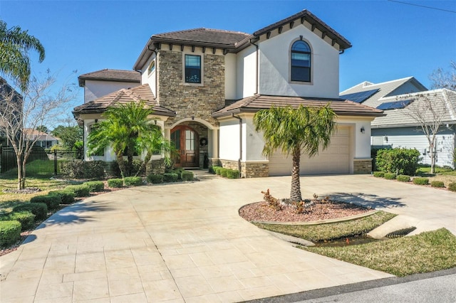 view of front of house featuring a garage