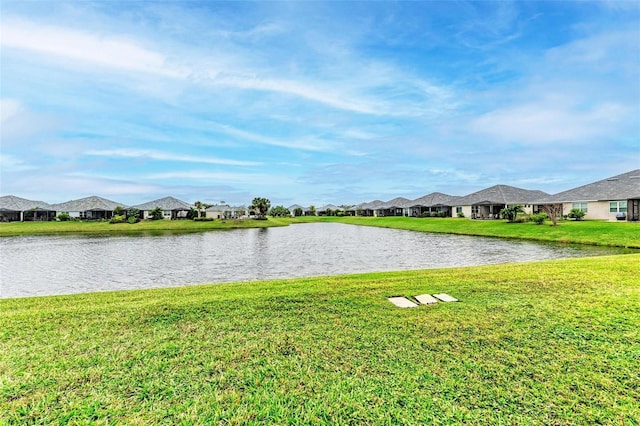 property view of water featuring a residential view