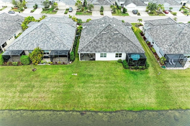 aerial view featuring a residential view