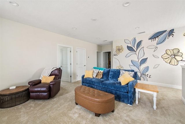 view of carpeted living room