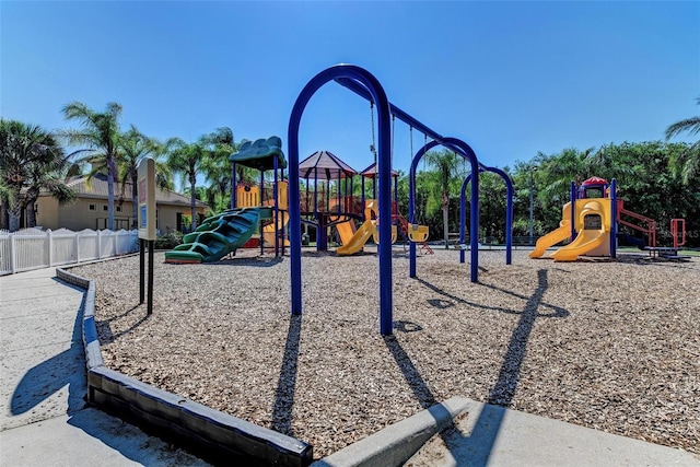 community playground with fence