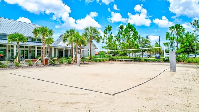 view of property's community featuring volleyball court