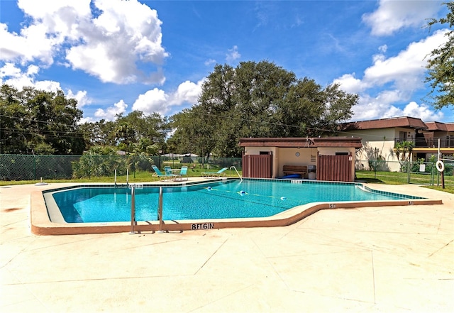 view of pool with a patio area