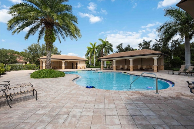 view of pool with a patio area