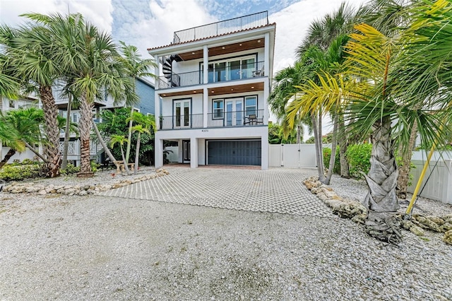 view of building exterior with a garage