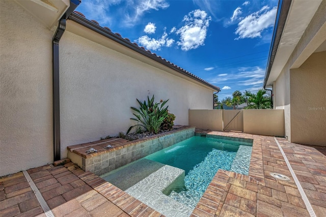 view of pool featuring a patio area