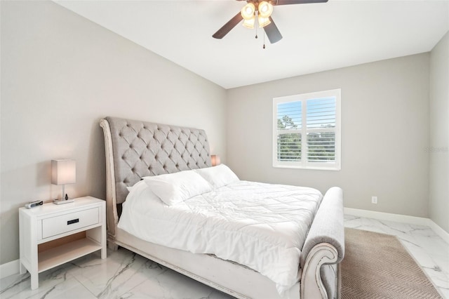 bedroom with ceiling fan