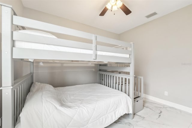 bedroom with ceiling fan