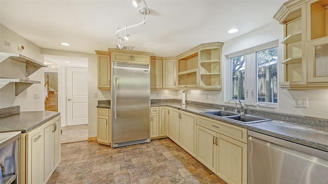 kitchen featuring stainless steel appliances and sink