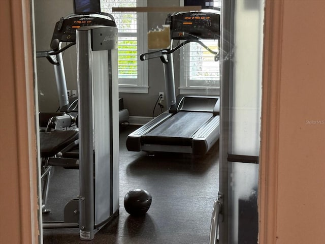 view of workout area