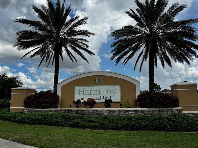 view of community sign