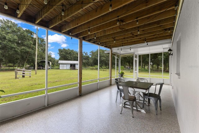 view of sunroom