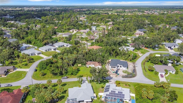 drone / aerial view with a residential view