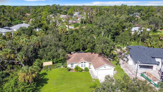 aerial view with a view of trees