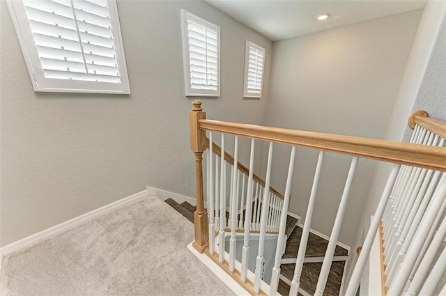 stairway with carpet