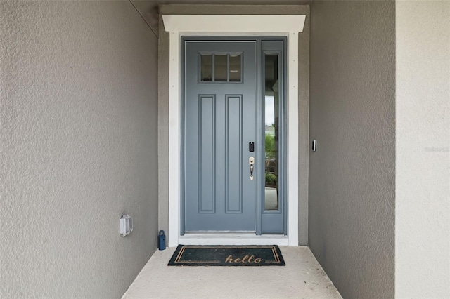 view of doorway to property