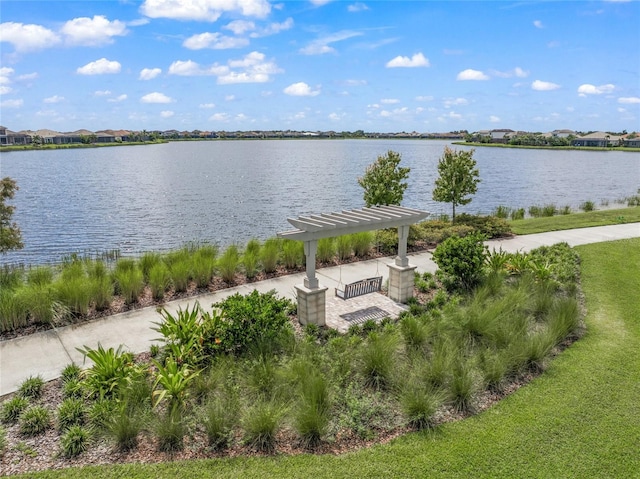 view of water feature