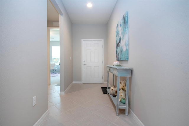 view of tiled entryway