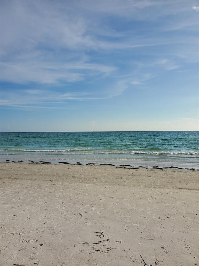 property view of water with a beach view