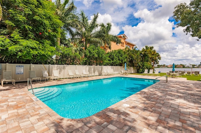 view of pool with a patio