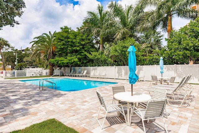 view of pool with a patio