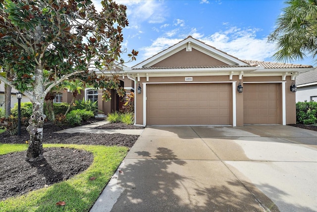 view of front facade with a garage