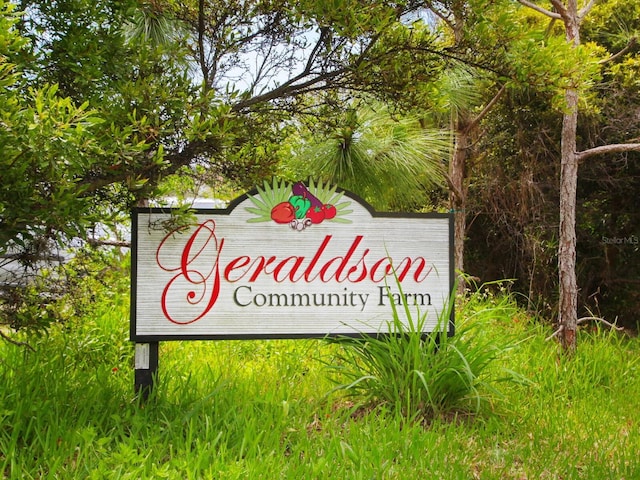 view of community sign