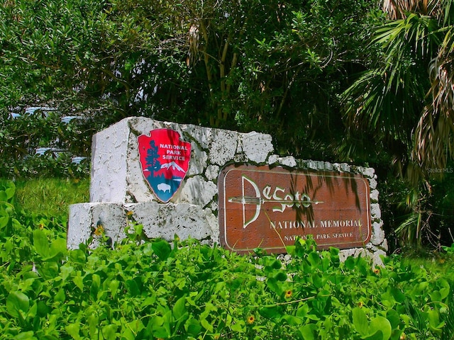 view of community sign