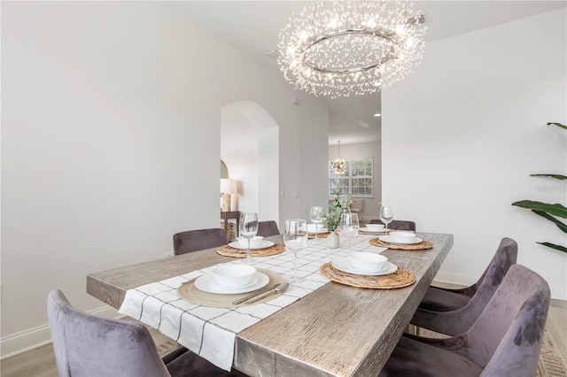 dining room featuring hardwood / wood-style flooring