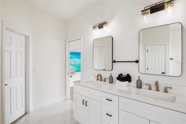 bathroom with vanity