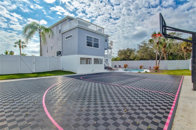 view of basketball court