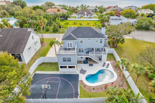 birds eye view of property