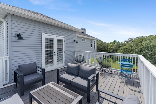 deck with outdoor lounge area