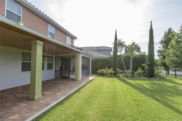 view of yard featuring a patio