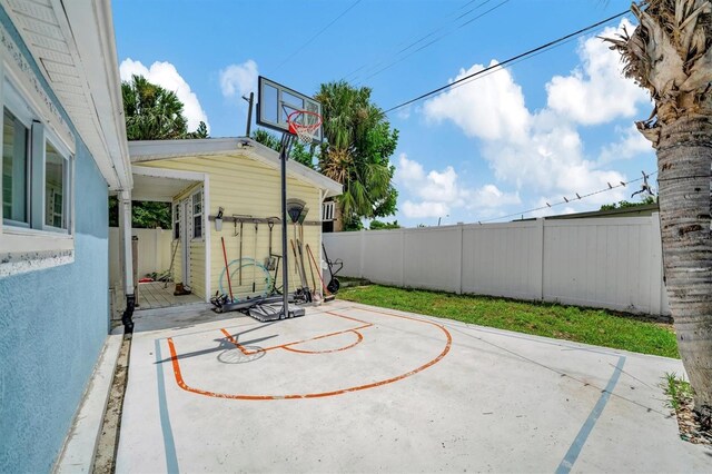 view of sport court