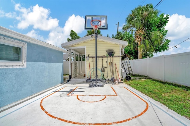 view of sport court