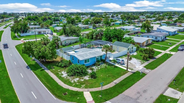 drone / aerial view with a residential view