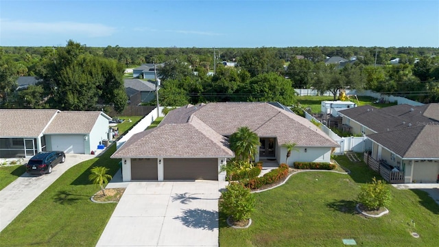 aerial view featuring a residential view