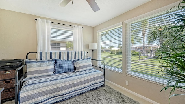 bedroom with ceiling fan