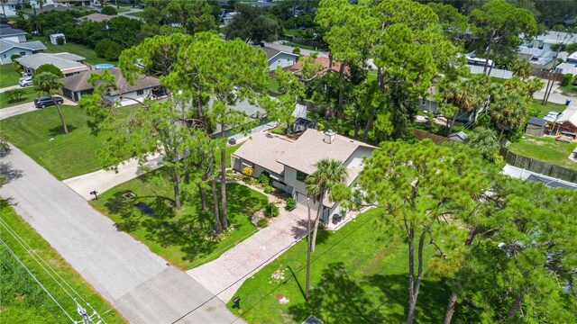 aerial view featuring a residential view