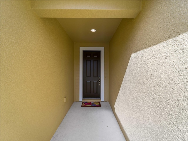 view of doorway to property