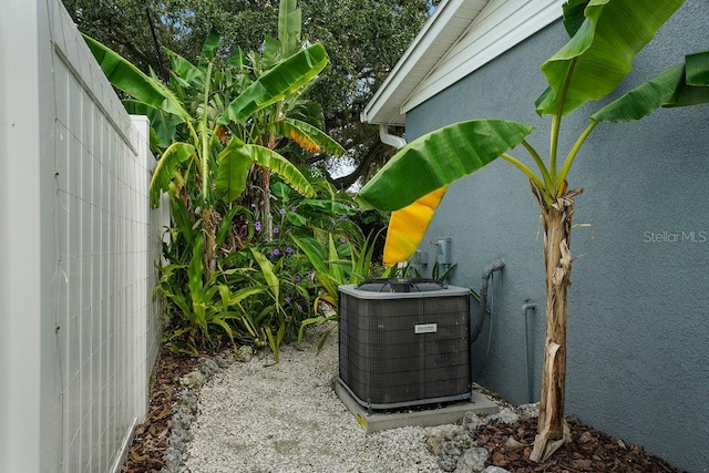 exterior details with central air condition unit